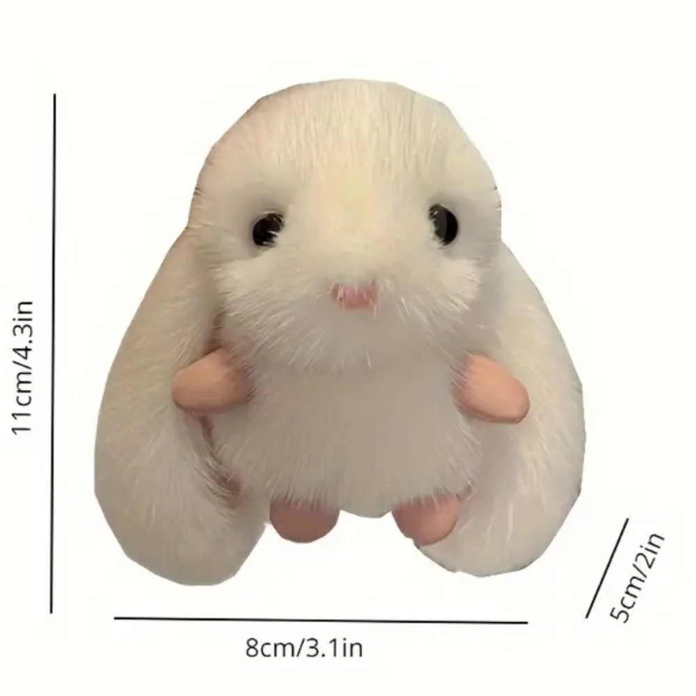 Plush Bunny Rabbit Keychain or Purse Charm - Picture 6 of 6